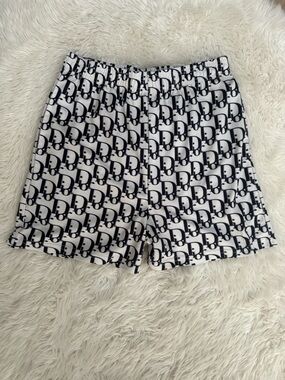 ✨D I O R✨Monogram Print Black & White  Shorts